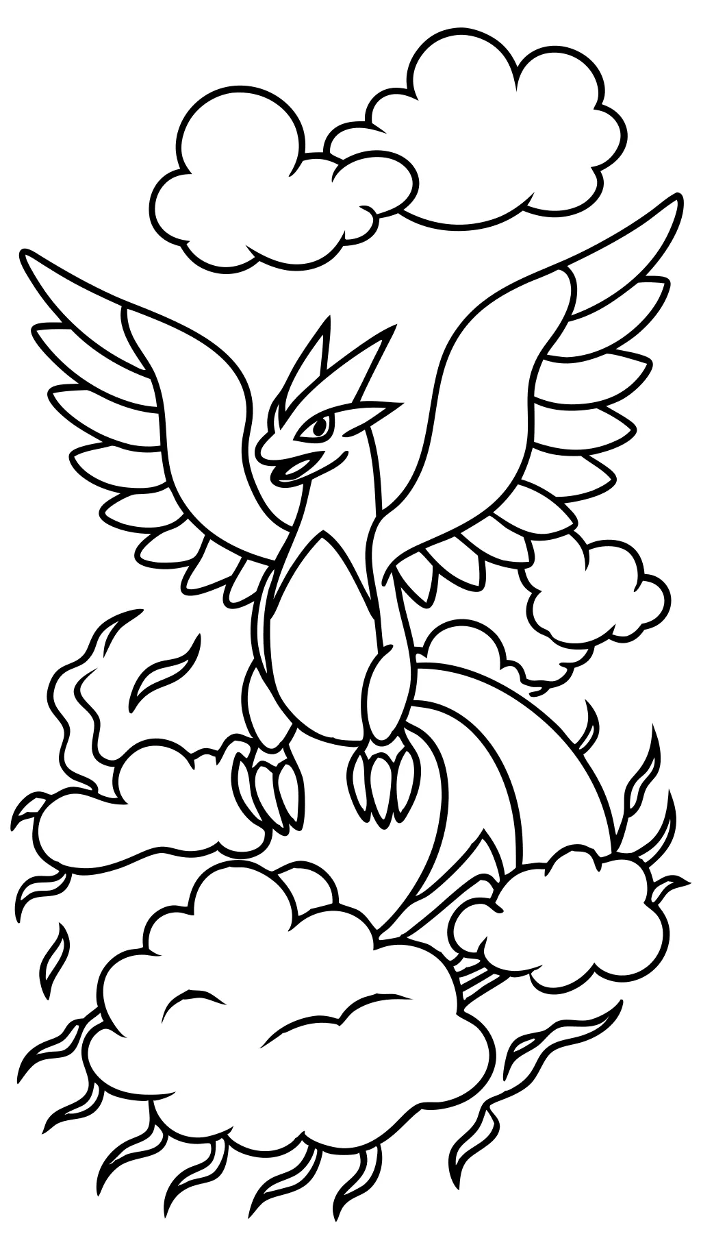 Página para colorear de Lugia